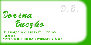 dorina buczko business card